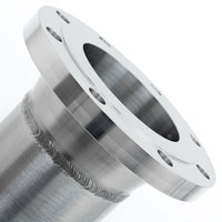 Stainless steel weld neck flanged end